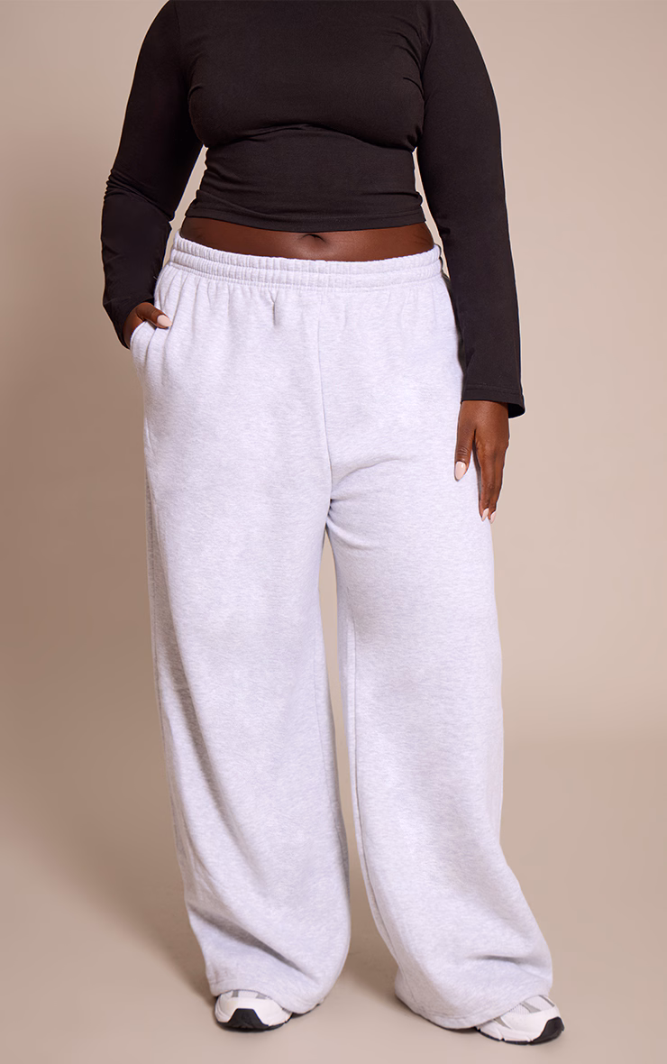 Plus Ash Grey Straight Leg Sweatpants