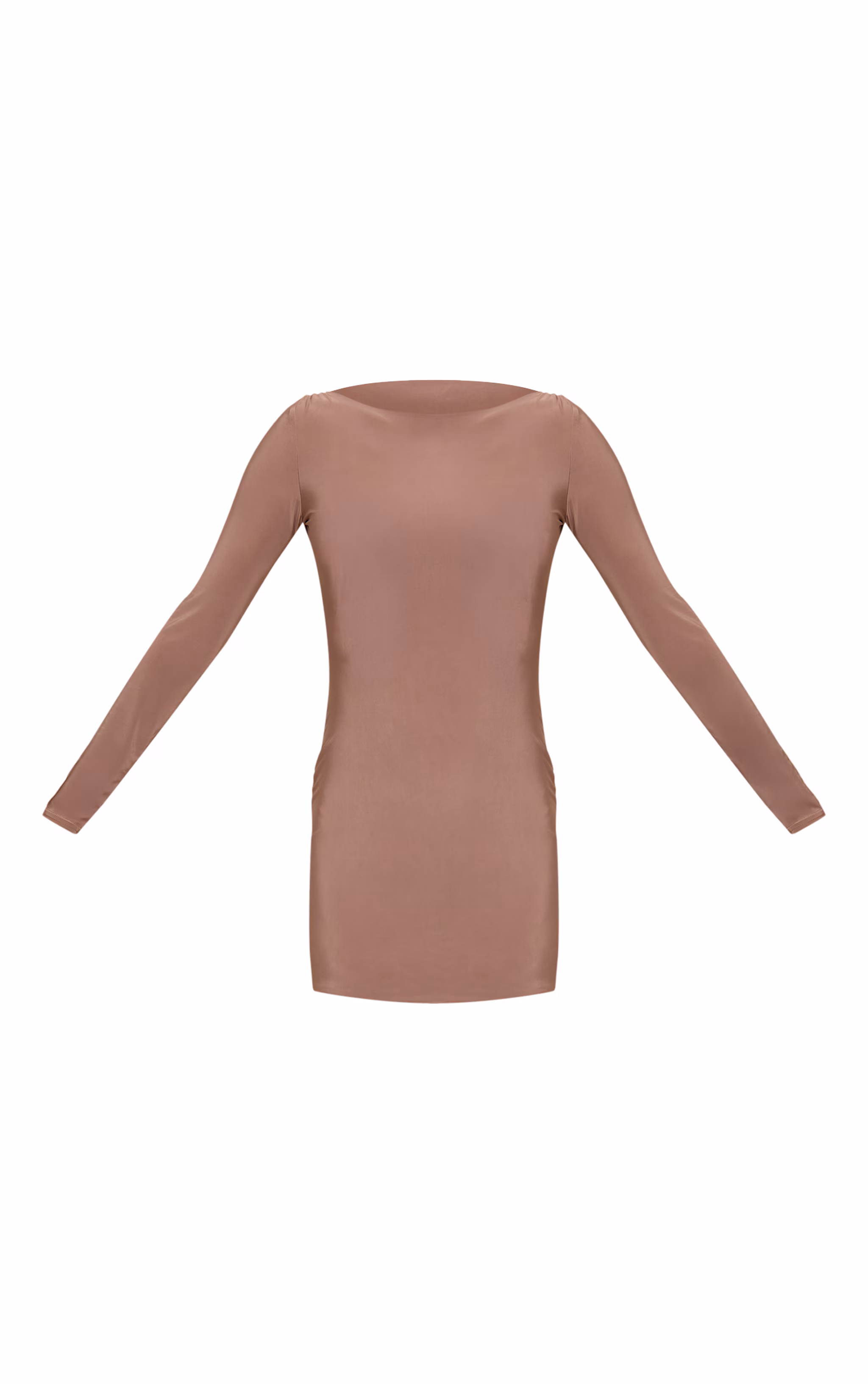 Mocha Slinky Long Sleeve Mini Dress
