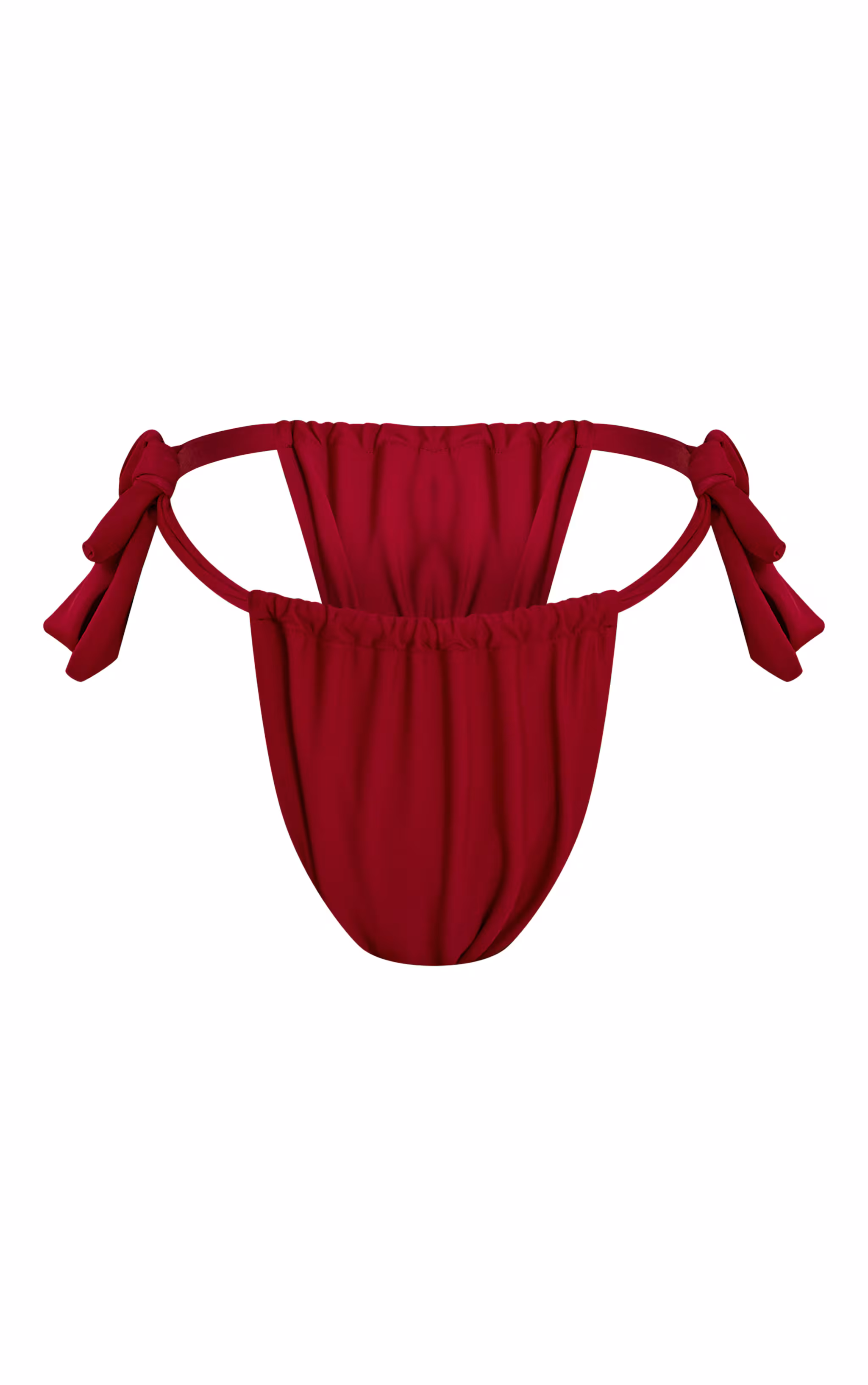 Magenta Bow Tie Side Bikini Bottoms