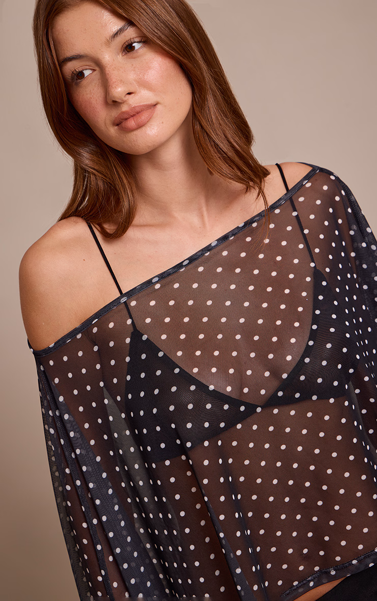 Mesh Polka Dot Cape