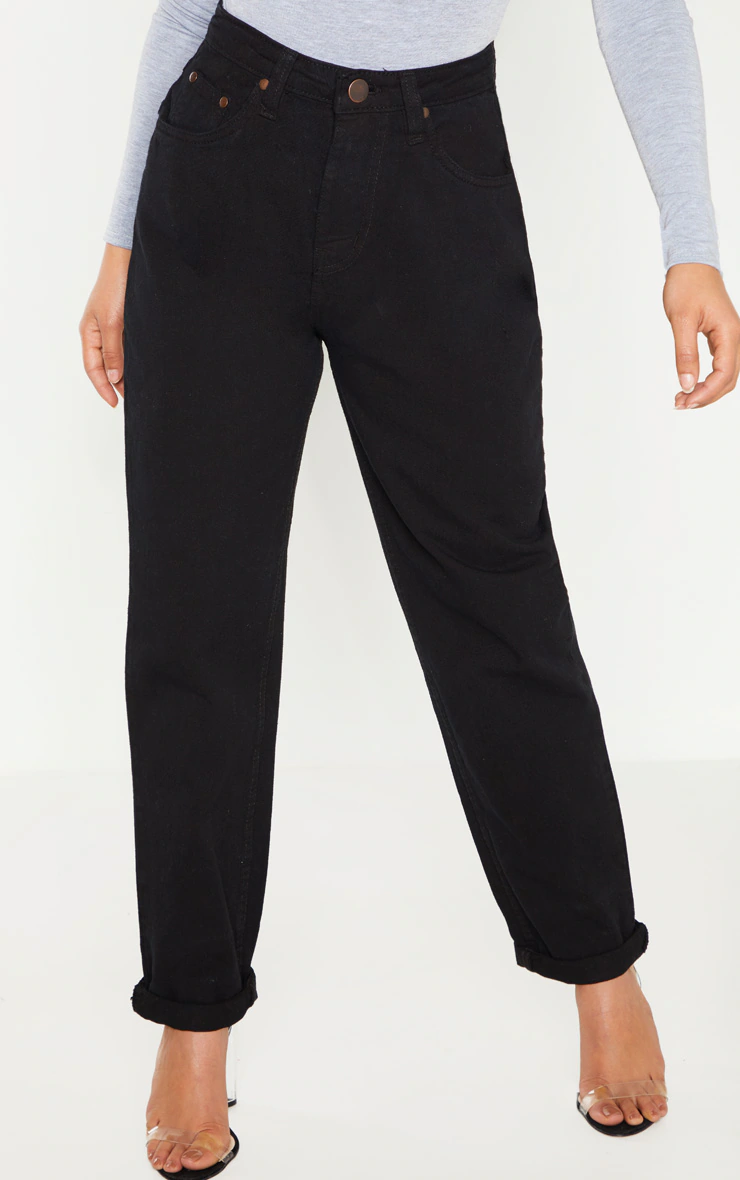 Petite Black Straight Leg Jean