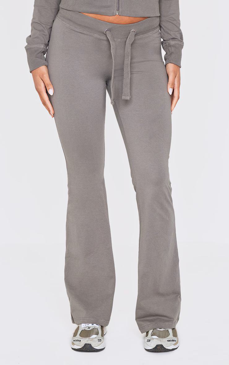 Charcoal Low Rise Skinny Flare Pants