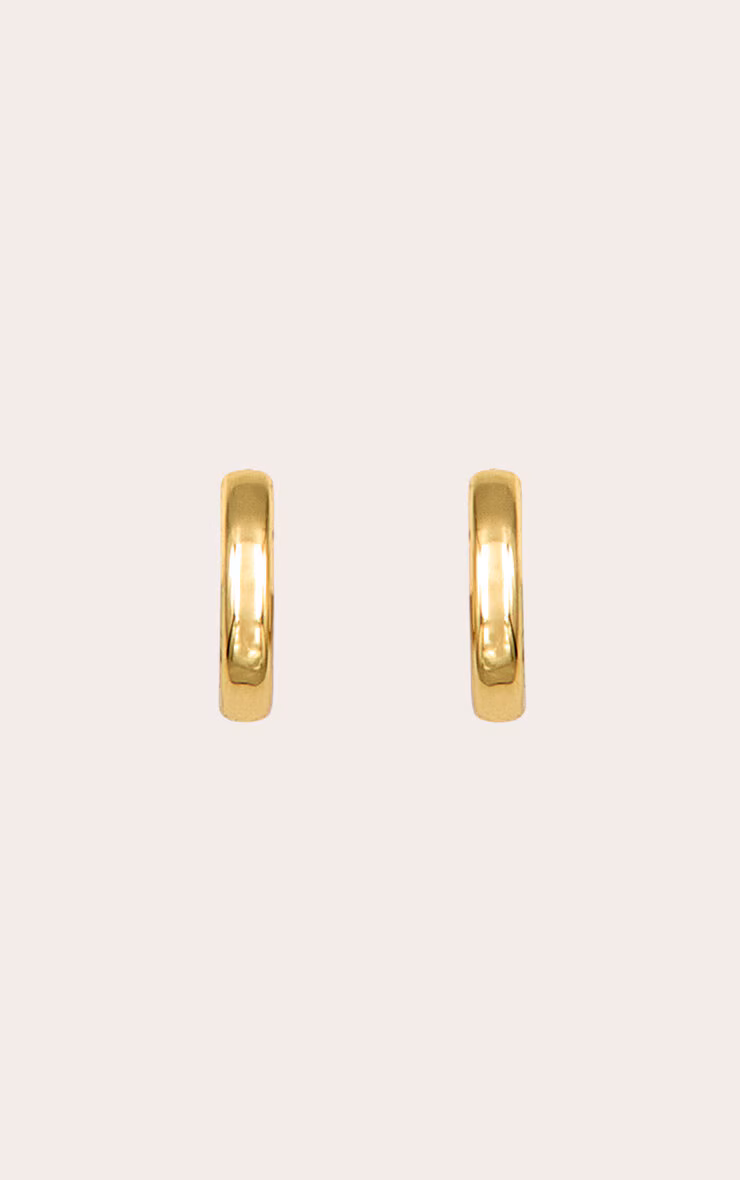 Real Gold Plated Mini Hoop Earrings