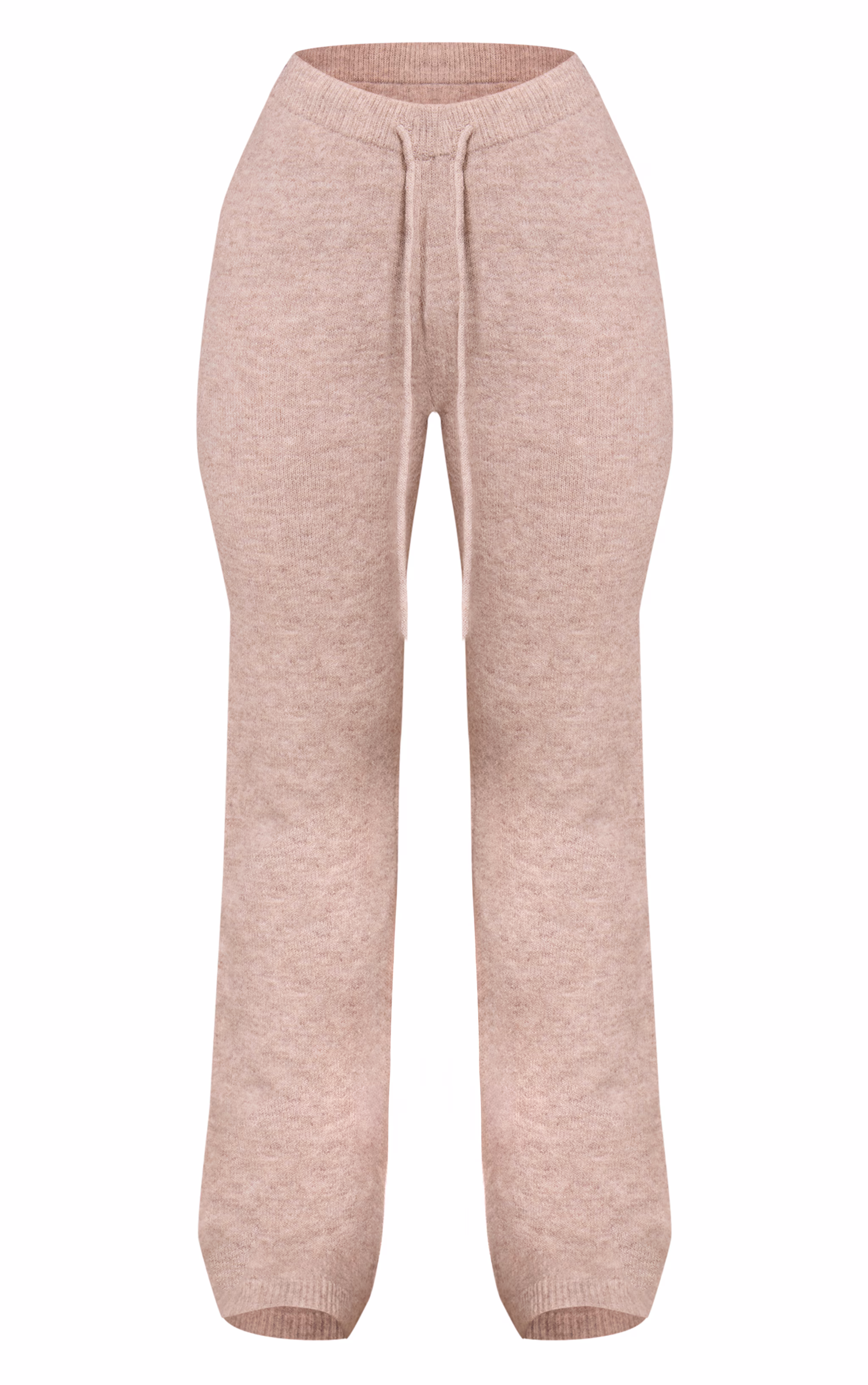 Petite Beige Drawstring Knitted Pants
