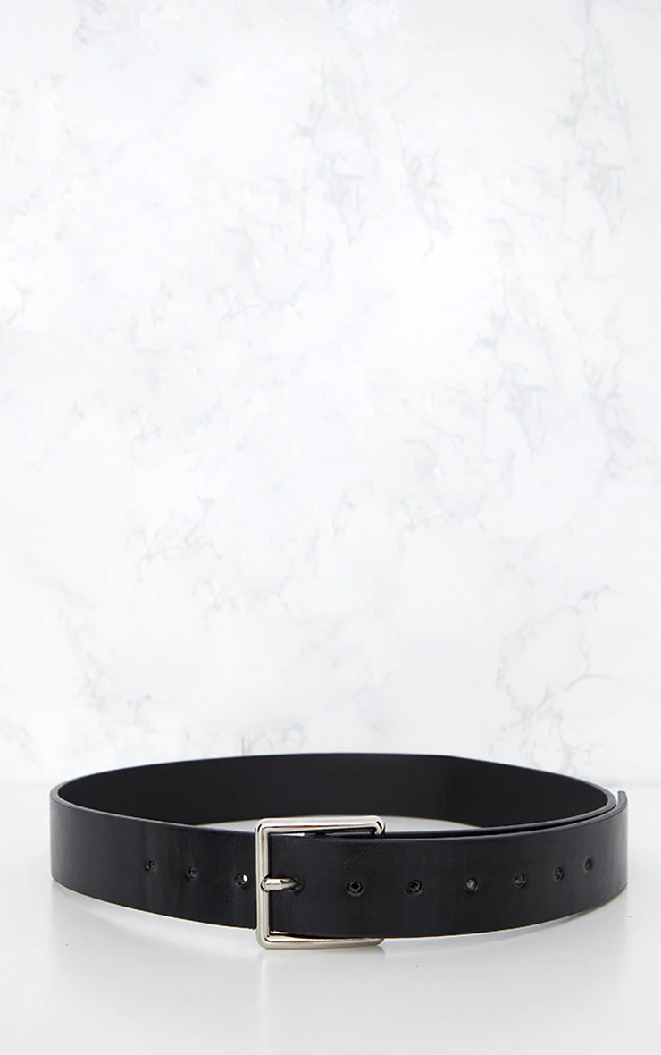 Black Basic Square Buckle Belt