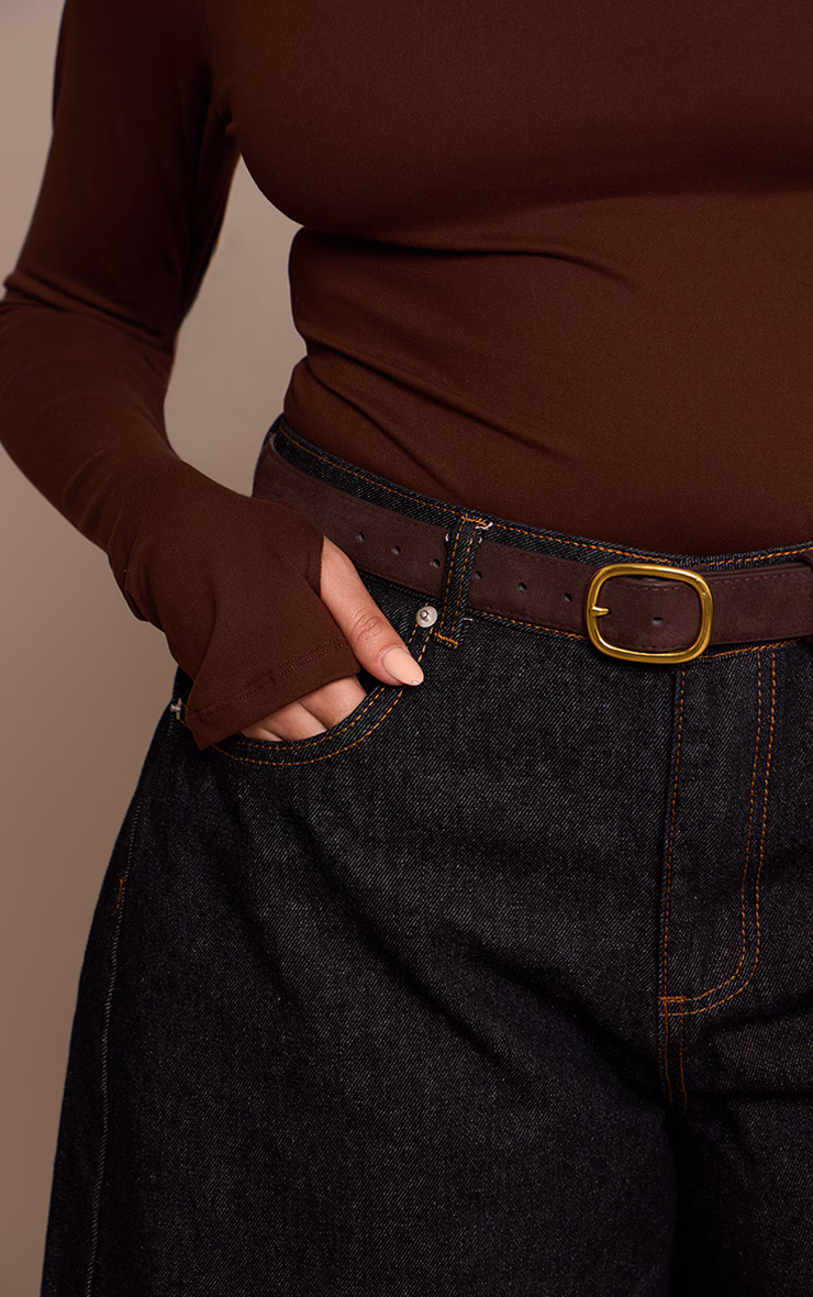 Plus Chocolate Sculpt Long Sleeve Bodysuit