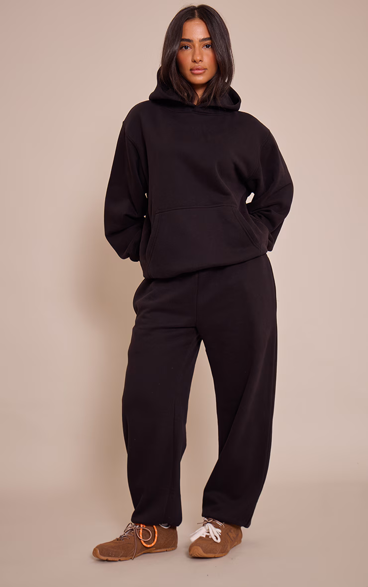 Petite Black Cuffed Sweatpant