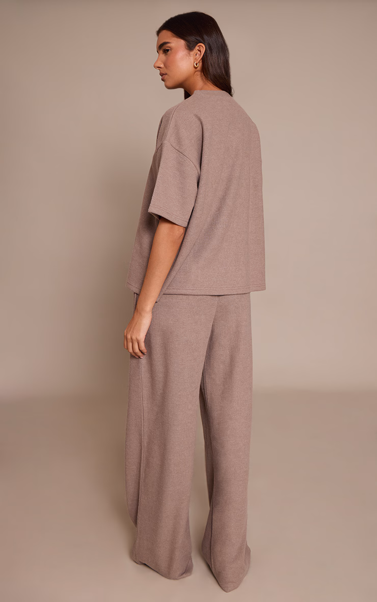 Mushroom  Soft Touch Wide Leg Pant
