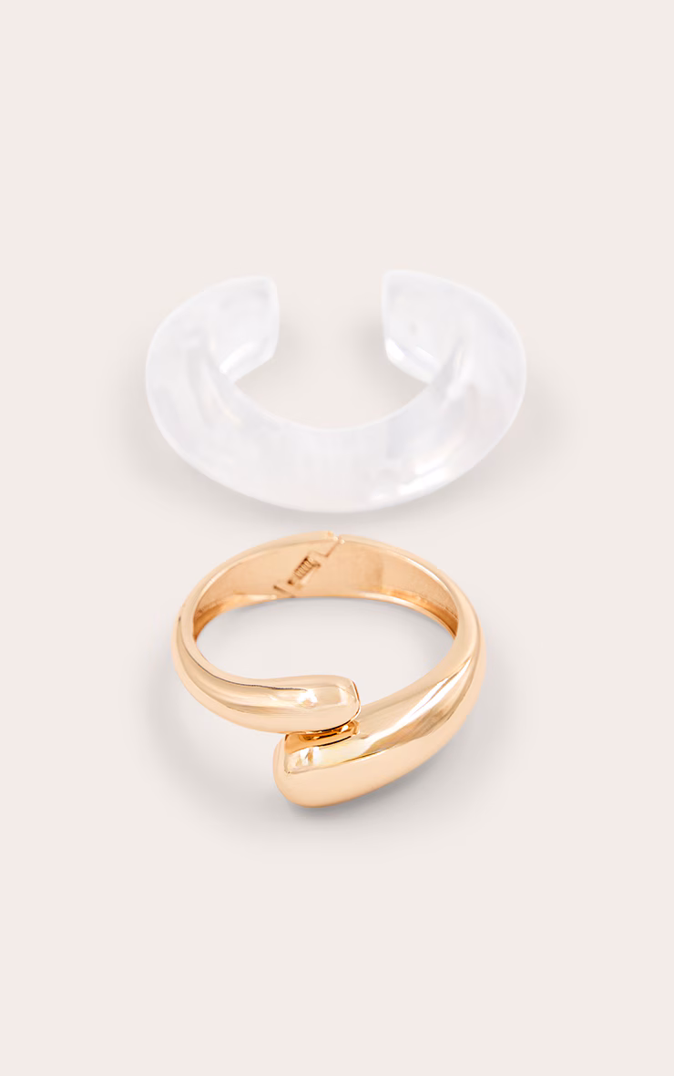 Acrylic and Gold Bangle Multi Pack
