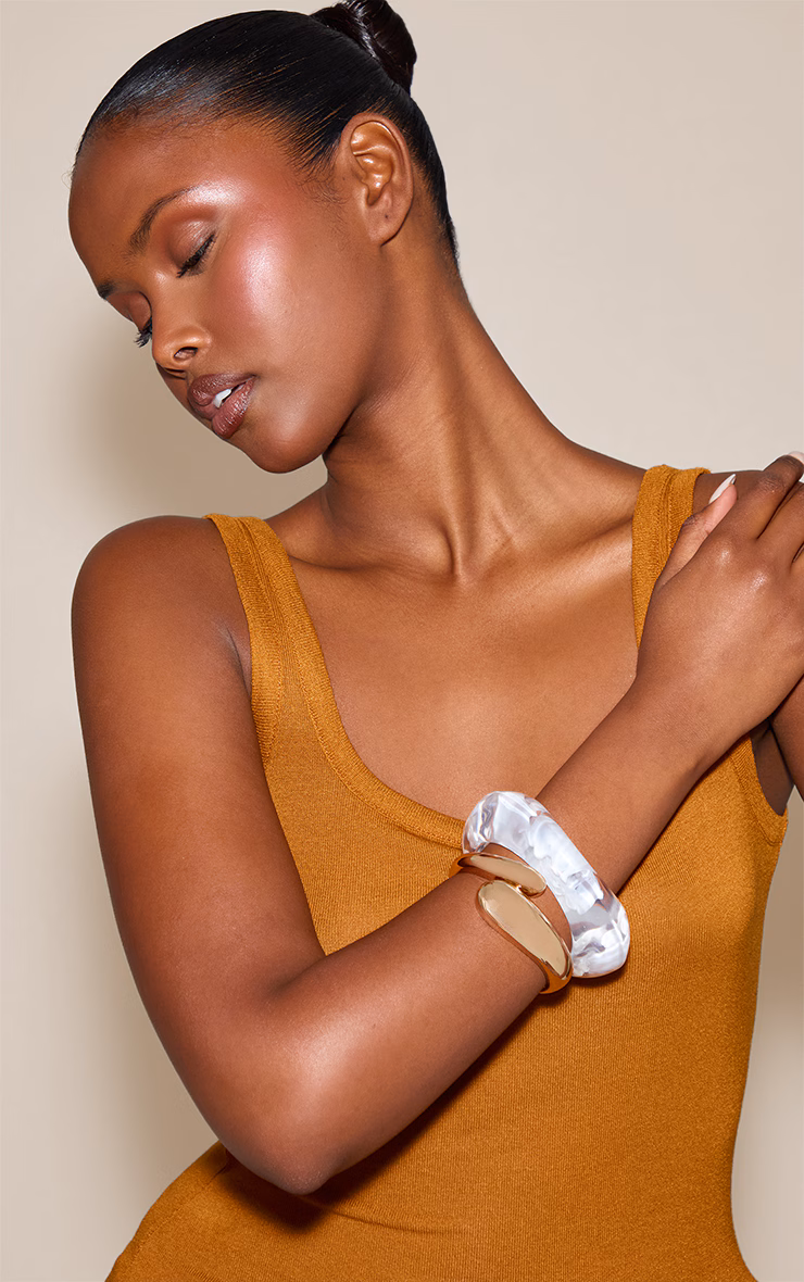 Acrylic and Gold Bangle Multi Pack