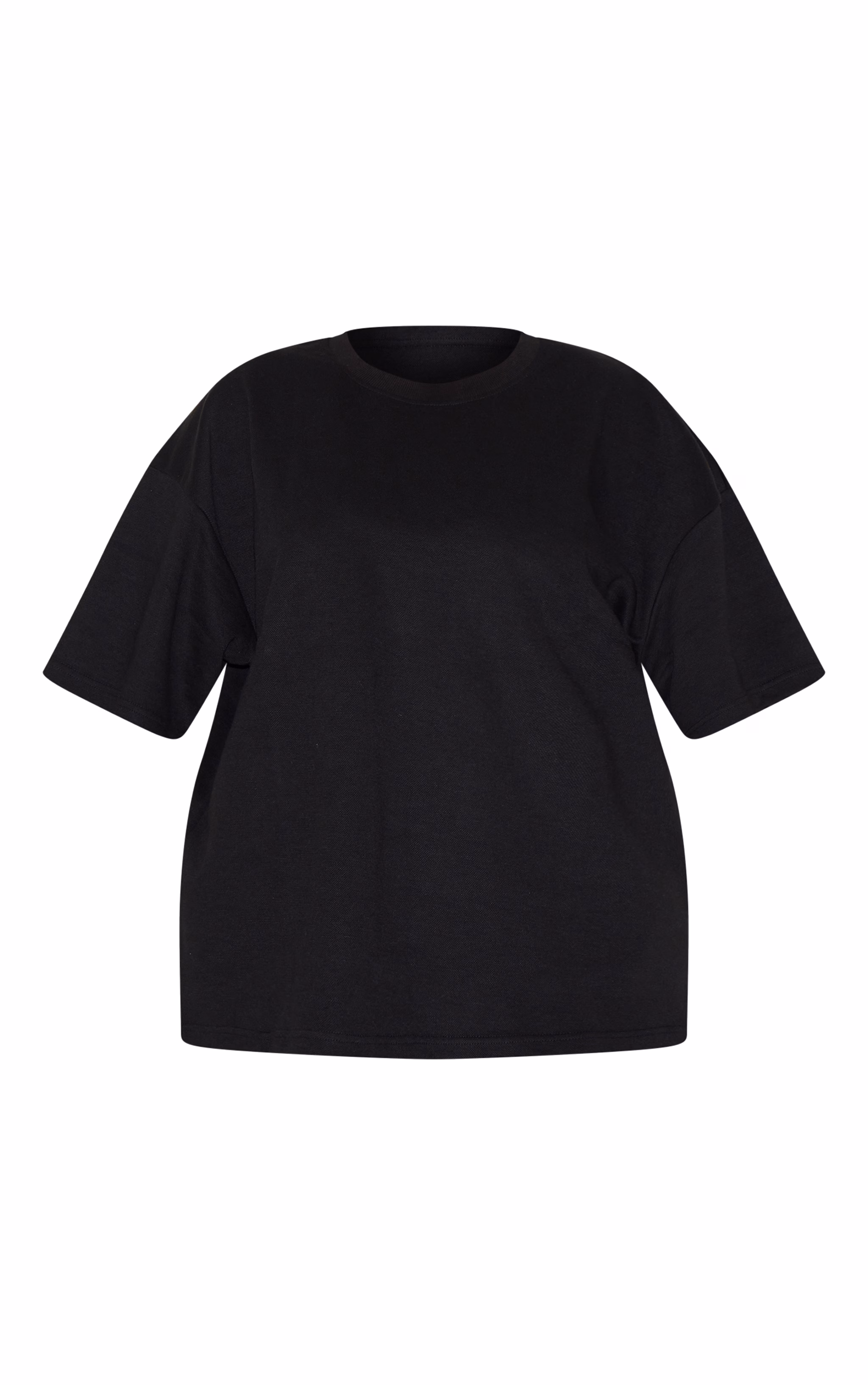 Plus Black Jersey Oversized T-shirt