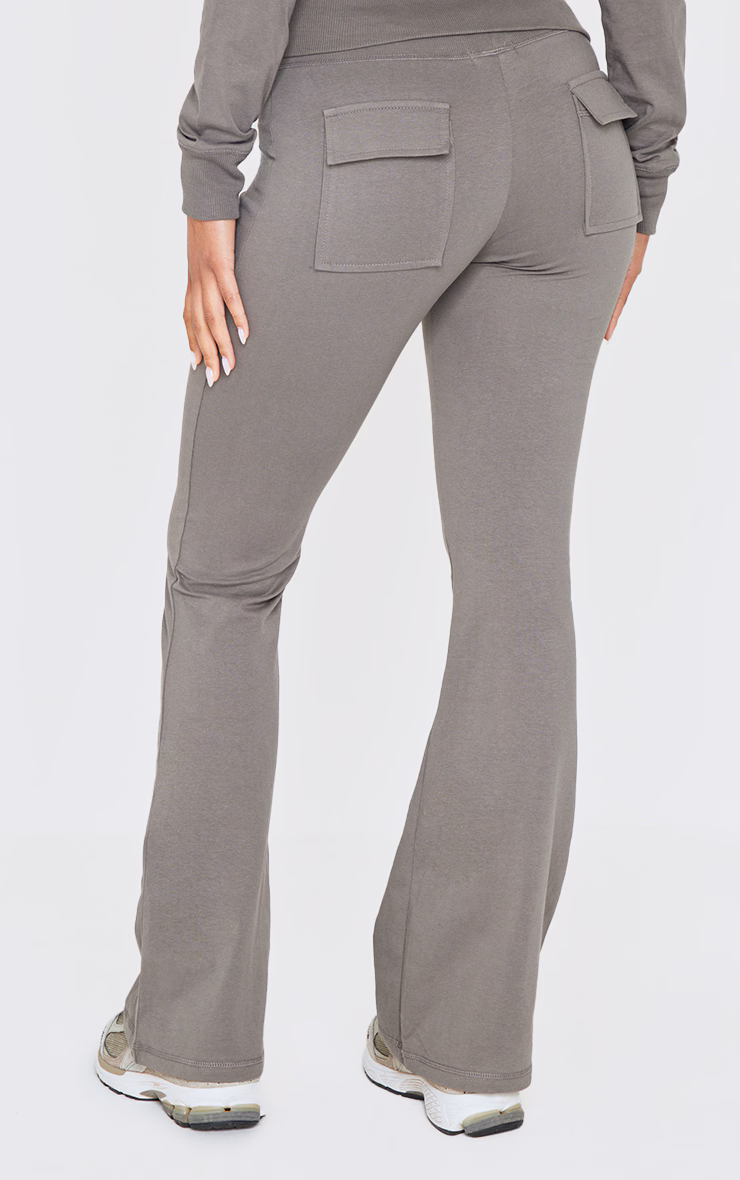 Charcoal Low Rise Skinny Flare Pants