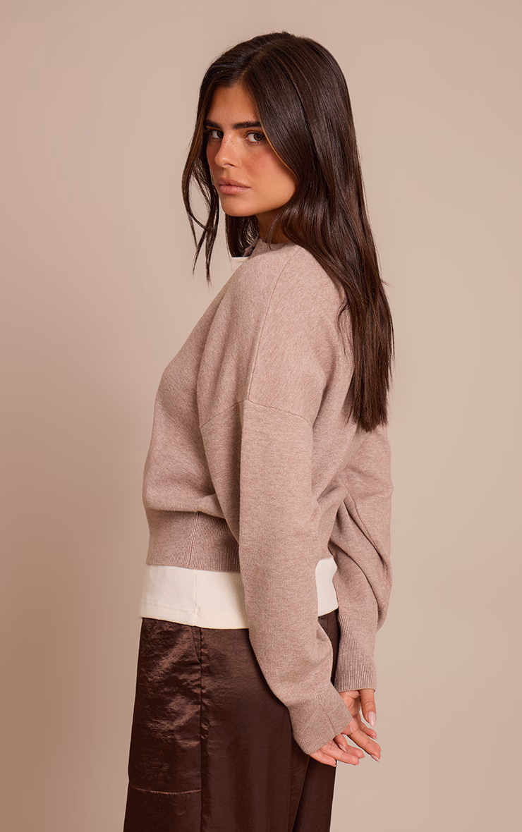 Mocha Compact Knit Cardigan
