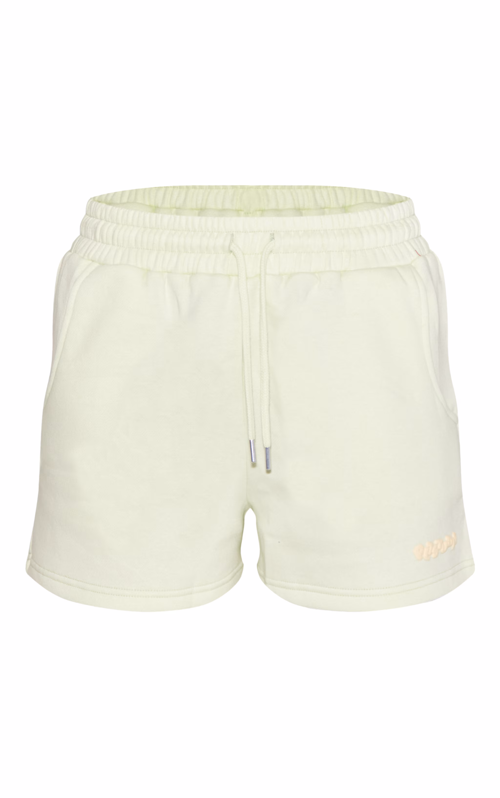 Pale Lime PLT Studio Puff Print Drawstring Sweat Shorts