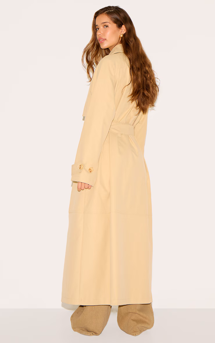 Stone Oversized Storm Flap Detail Trench