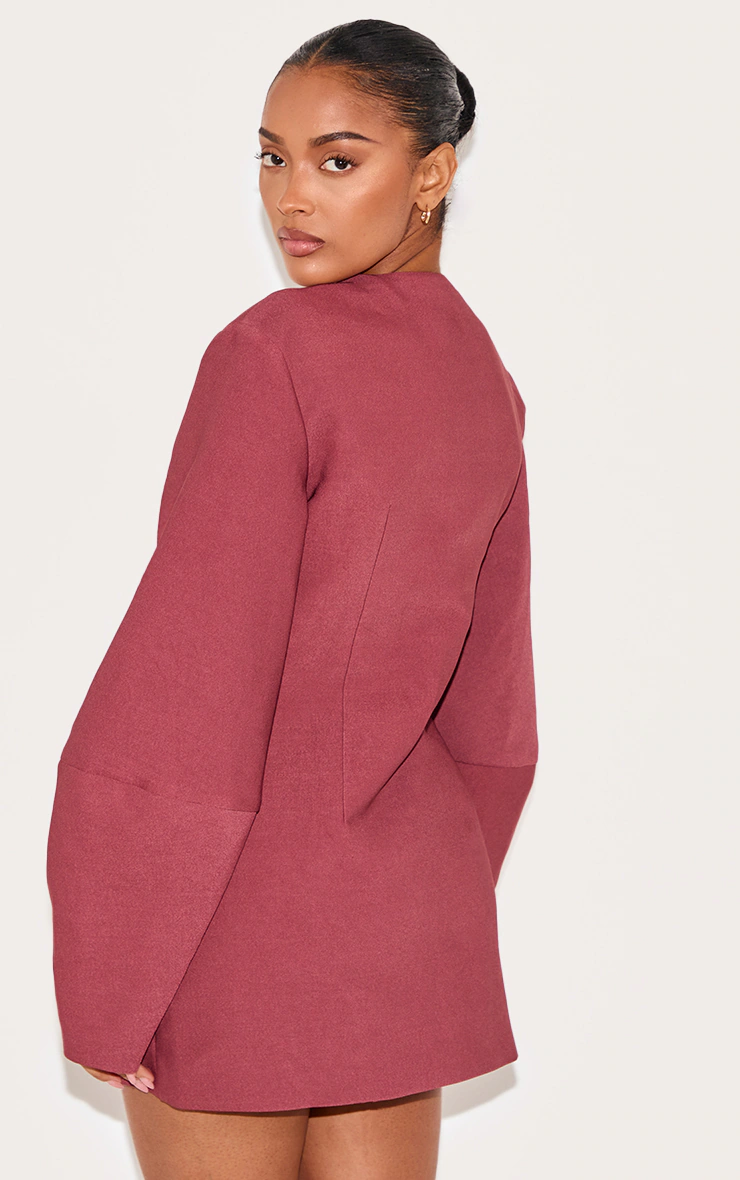 Shape Berry Premium Tailored Cocoon Sleeve A Line Blazer Dress