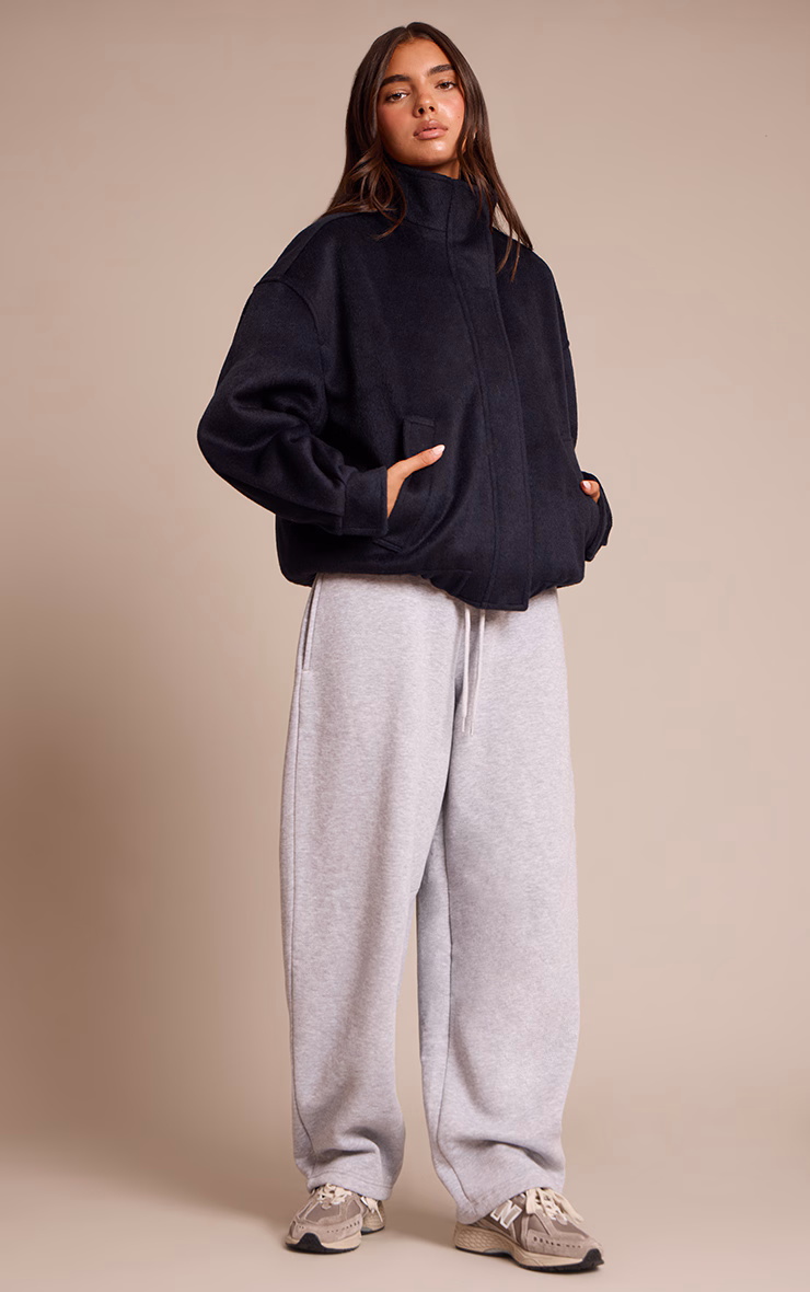 Navy Funnel Neck Bomber Jacket