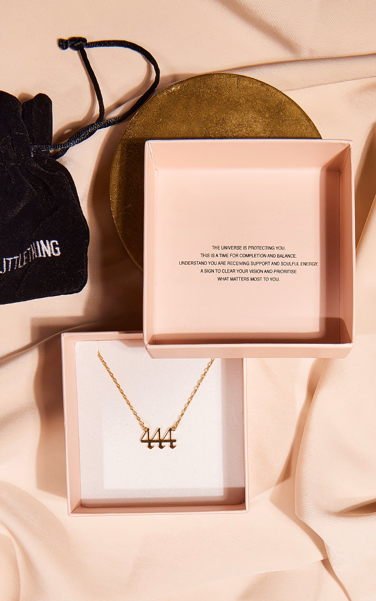 Real Gold Plated 444 Angel Number Necklace