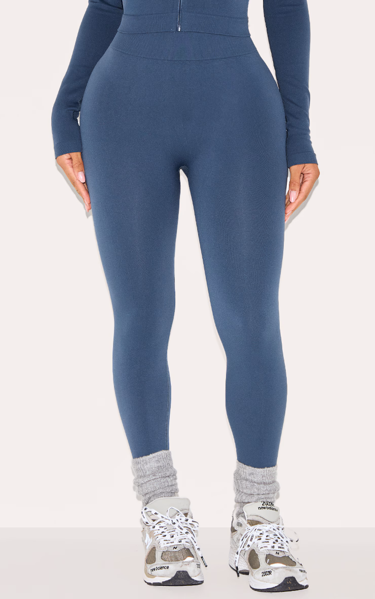 Shape Navy Seamless Active Ruched Bum High Waisted Leggings