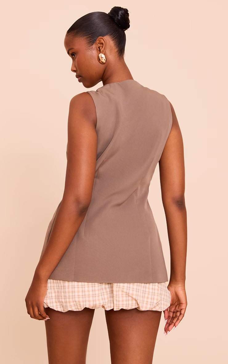 Mushroom Button Up Sleeveless Vest