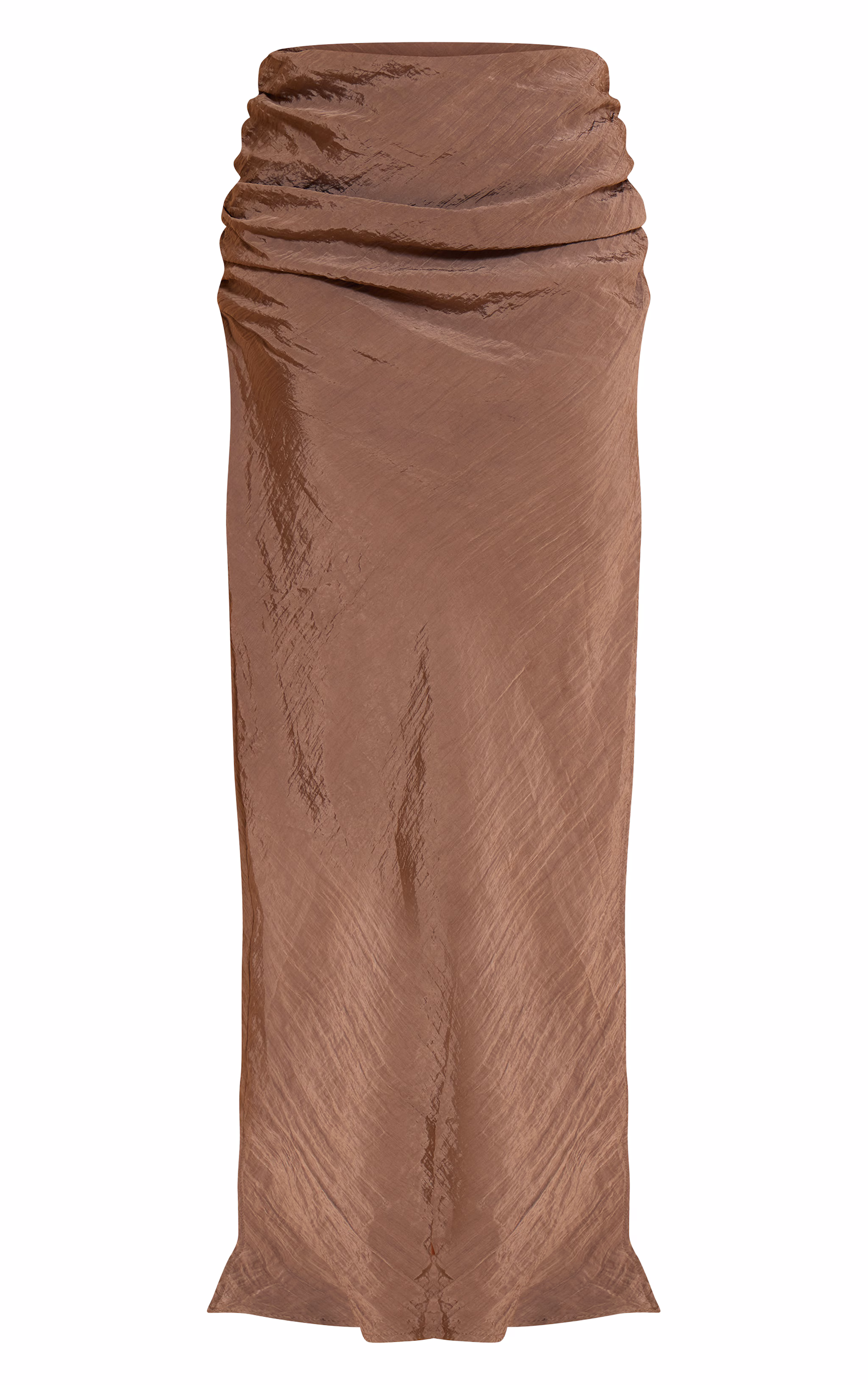 Mocha Textured Woven Maxi Skirt
