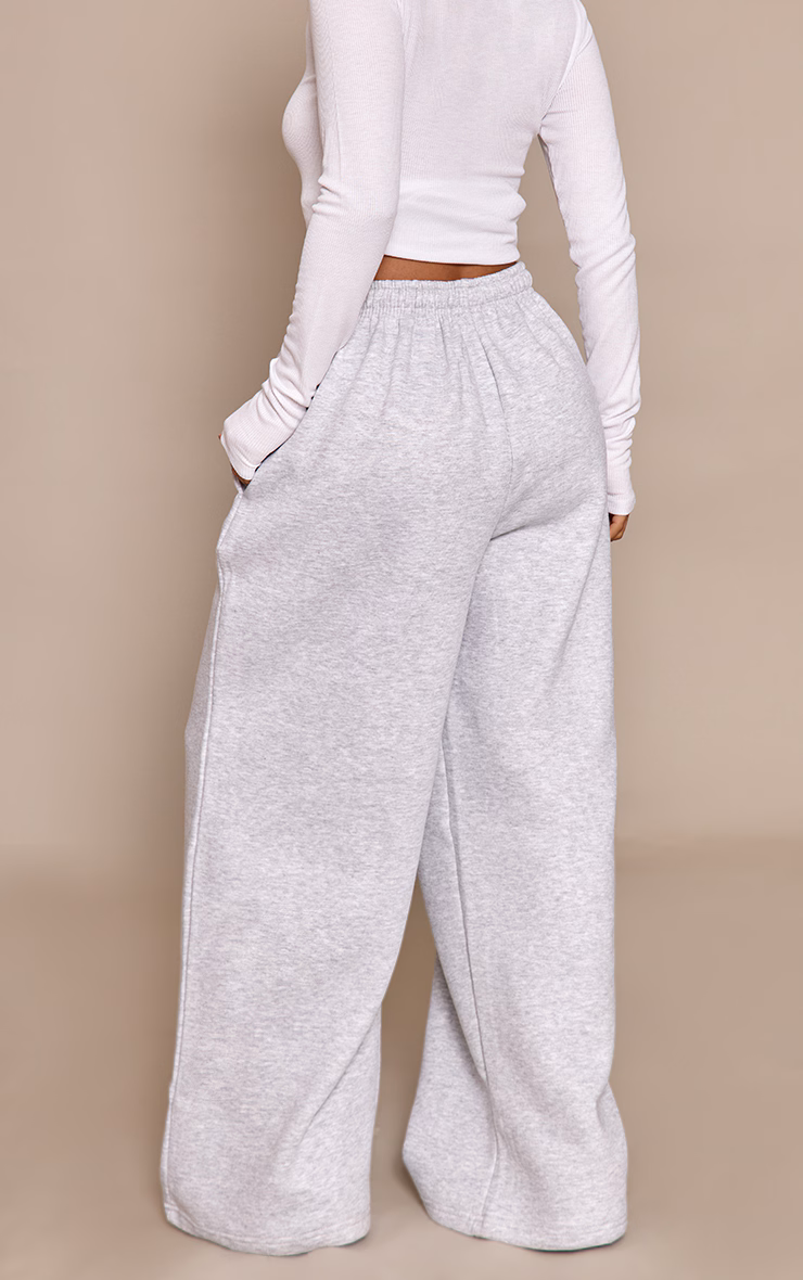 Petite Ash Grey Super Wide Leg Sweatpants