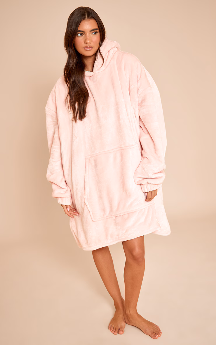 Pink Fleece Lined Hooded Oodie