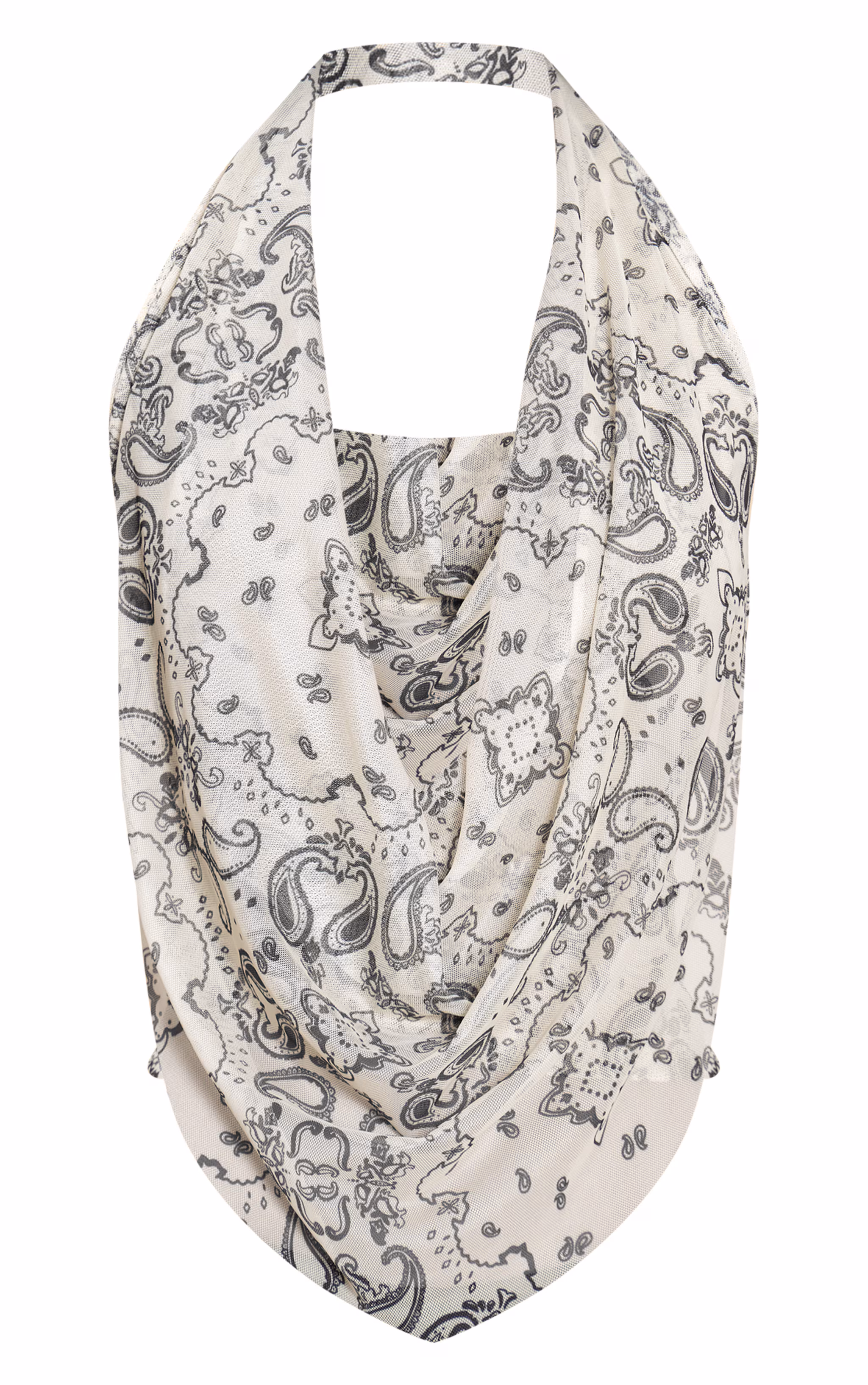 Stone Bandana Printed Halter Neck Top