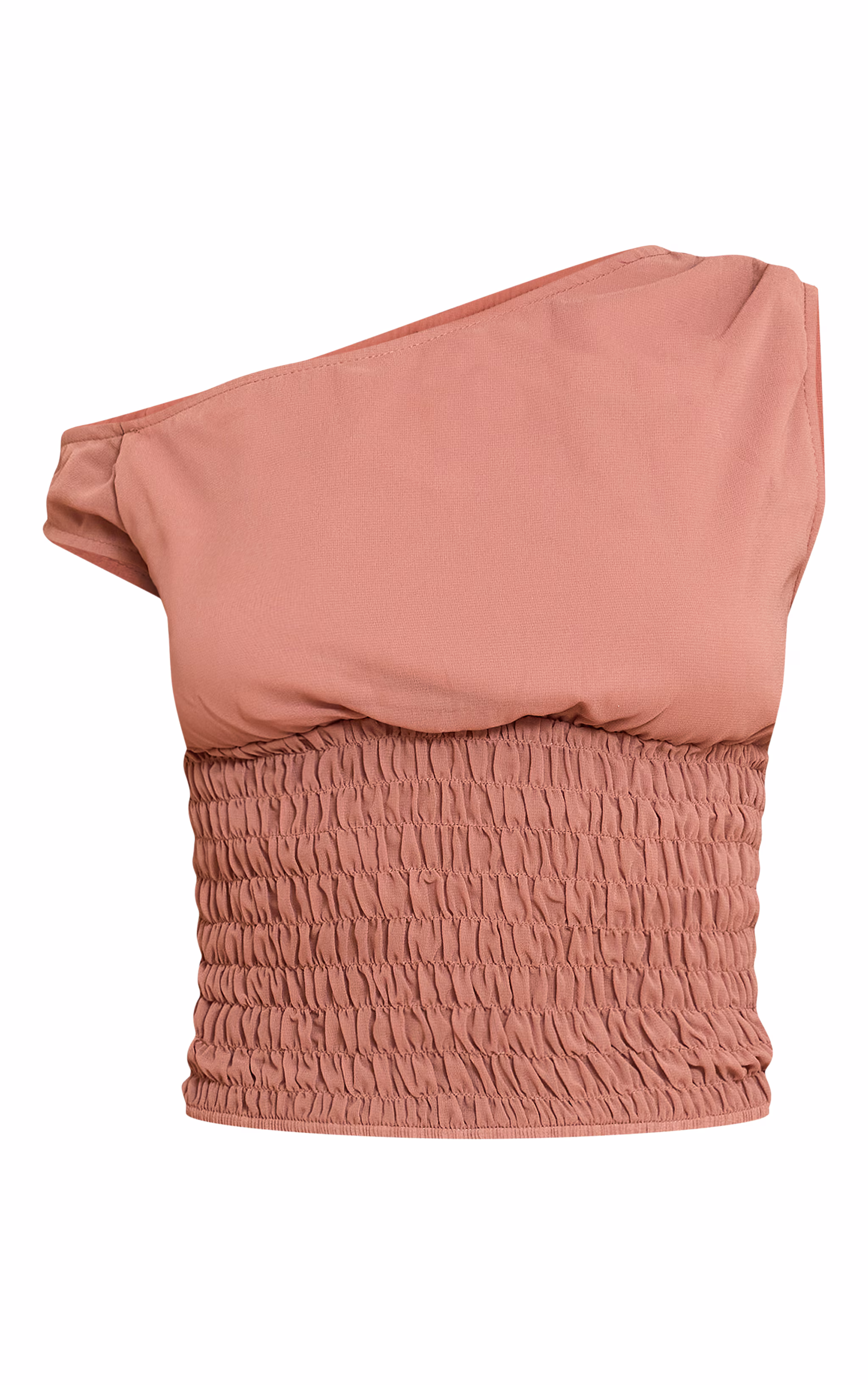 Mauve Gathered Off The Shoulder Crop Top