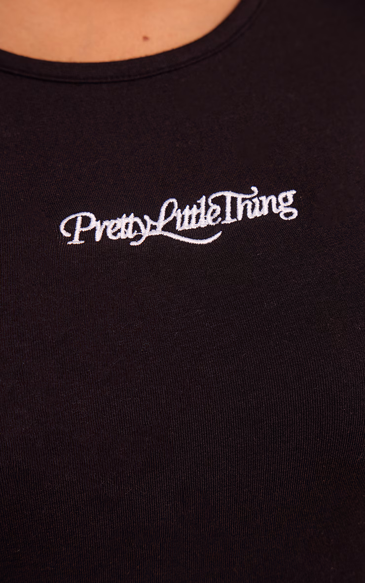 Petite Black Prettylittlething Short Sleeve Bodysuit