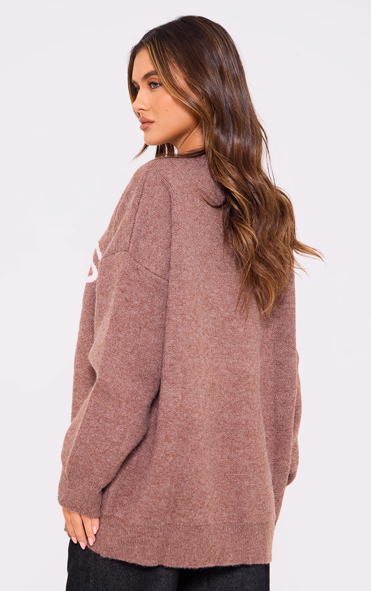 Mocha Paris Jacquard Knitted Sweater