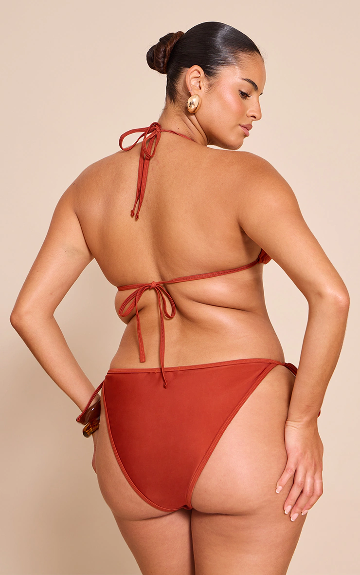 Plus Chocolate Mix & Match Tie Side Bikini Bottoms