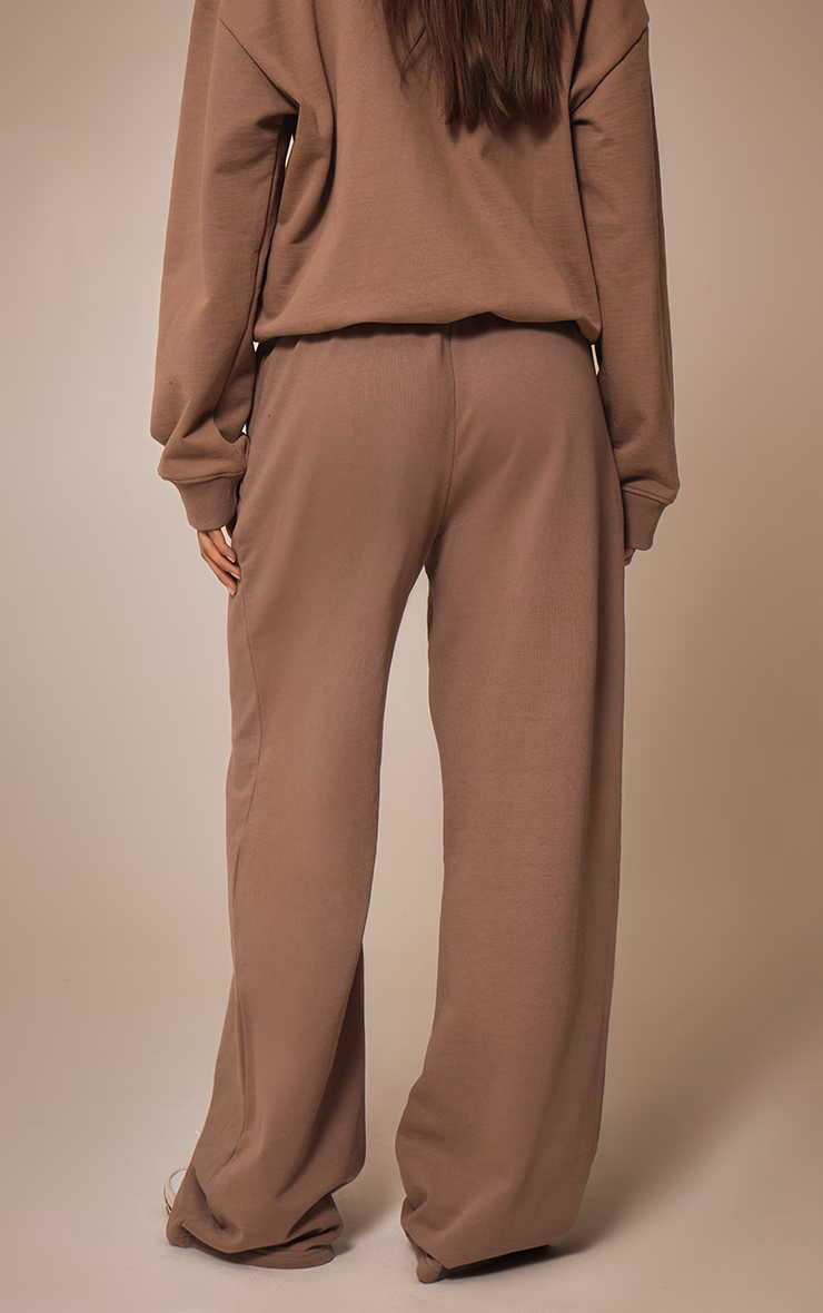 Mocha Premium Loopback Wide Leg Sweatpants