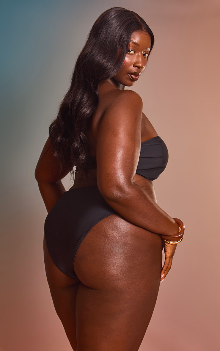 Plus Black Bandeau Mix & Match Bikini Top