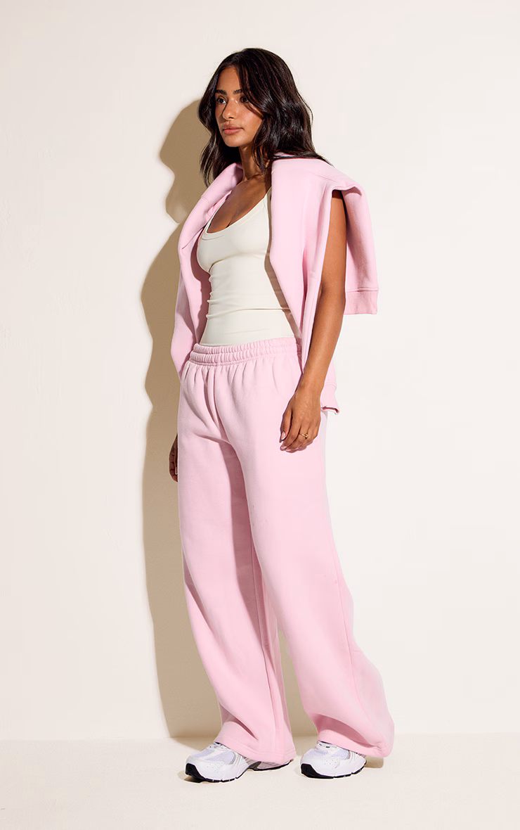Petite Baby Pink Straight Leg Sweatpants