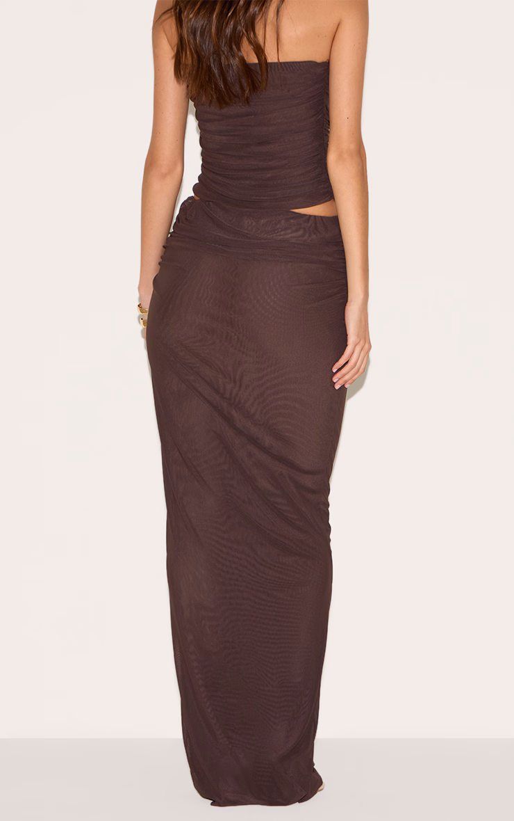 Mushroom Mesh Maxi Skirt