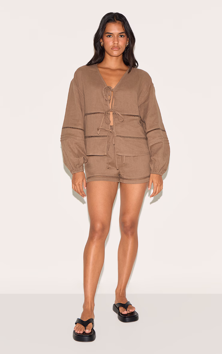 Mushroom Embroidered Shorts