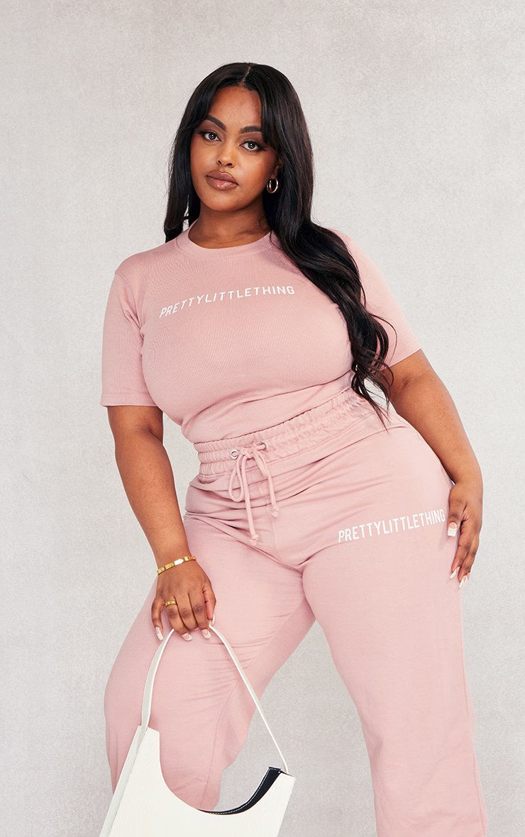PRETTYLITTLETHING Plus Light Pink Cap Sleeve Bodysuit