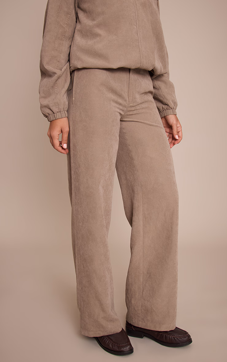 Mushroom Peach Skin Straight Leg Pant