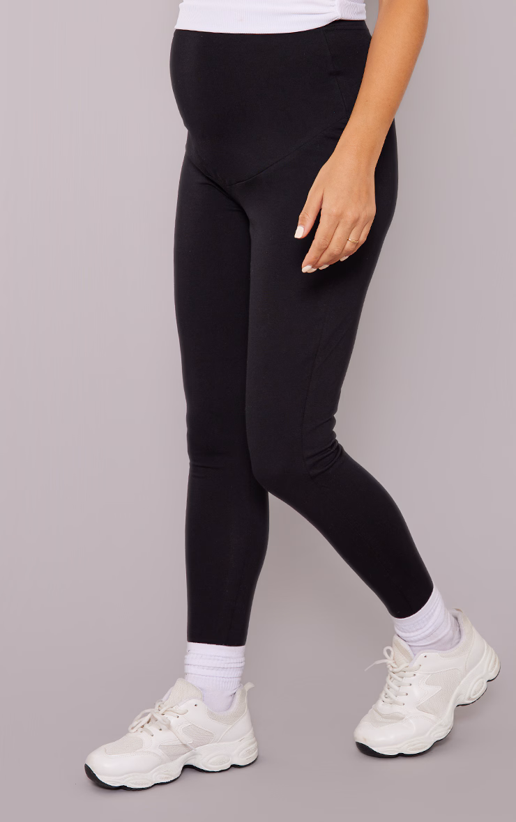 Maternity Basic Black Jersey Leggings