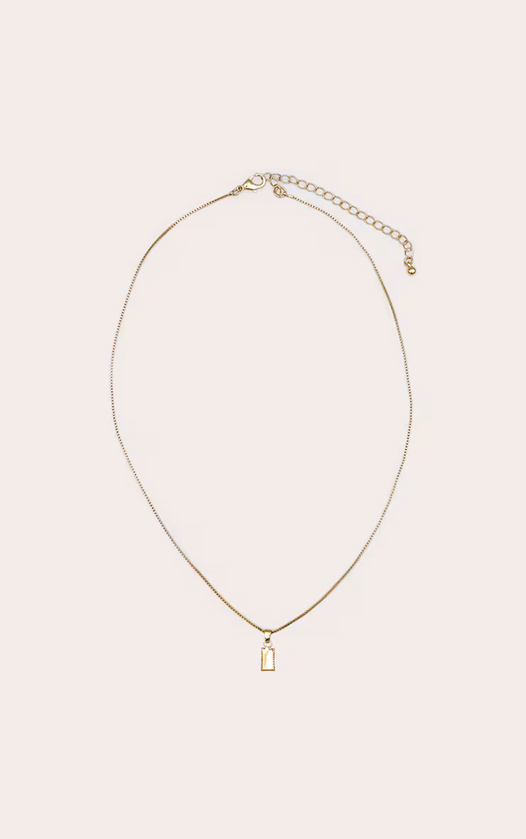 Real Gold Plated Simple Pendant Necklace