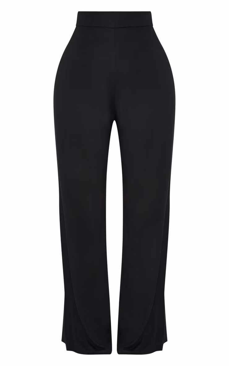 Shape Black Jersey Wide Leg Pants