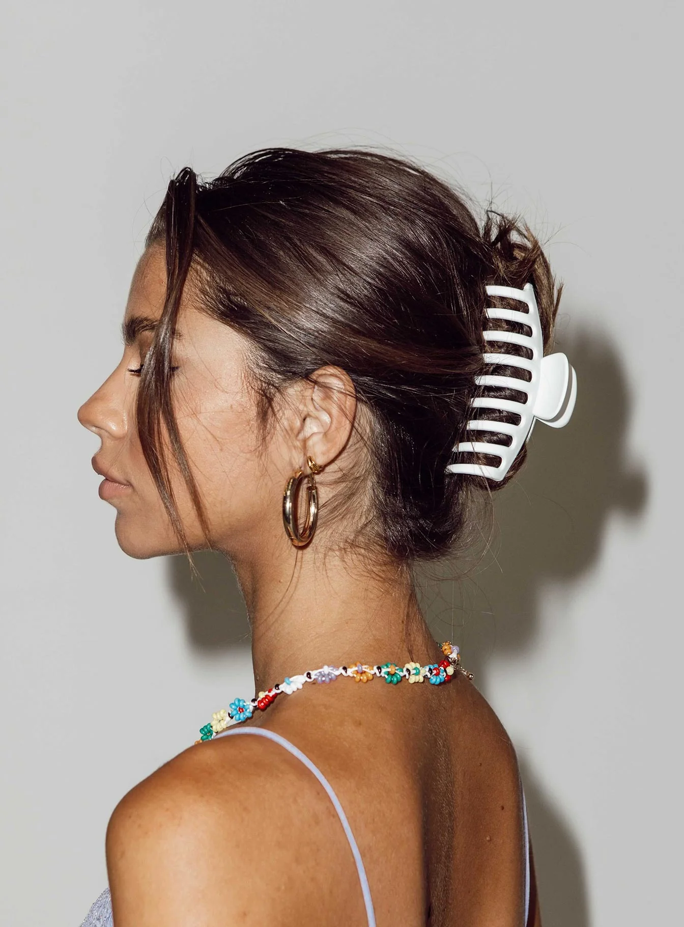 Watch Me Hair Clip White