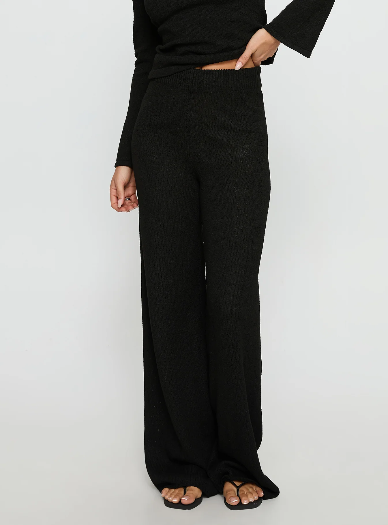 Jaede Knit Pants Black