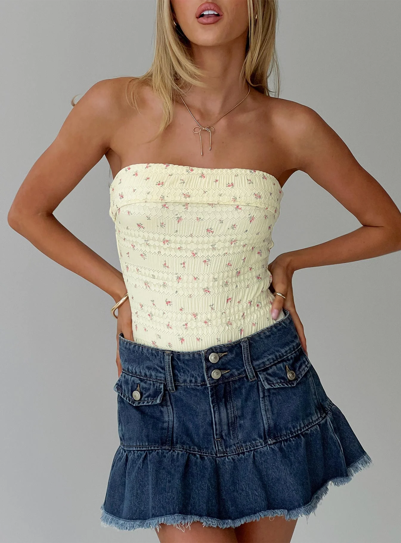 Majorette Strapless Bodysuit Cream