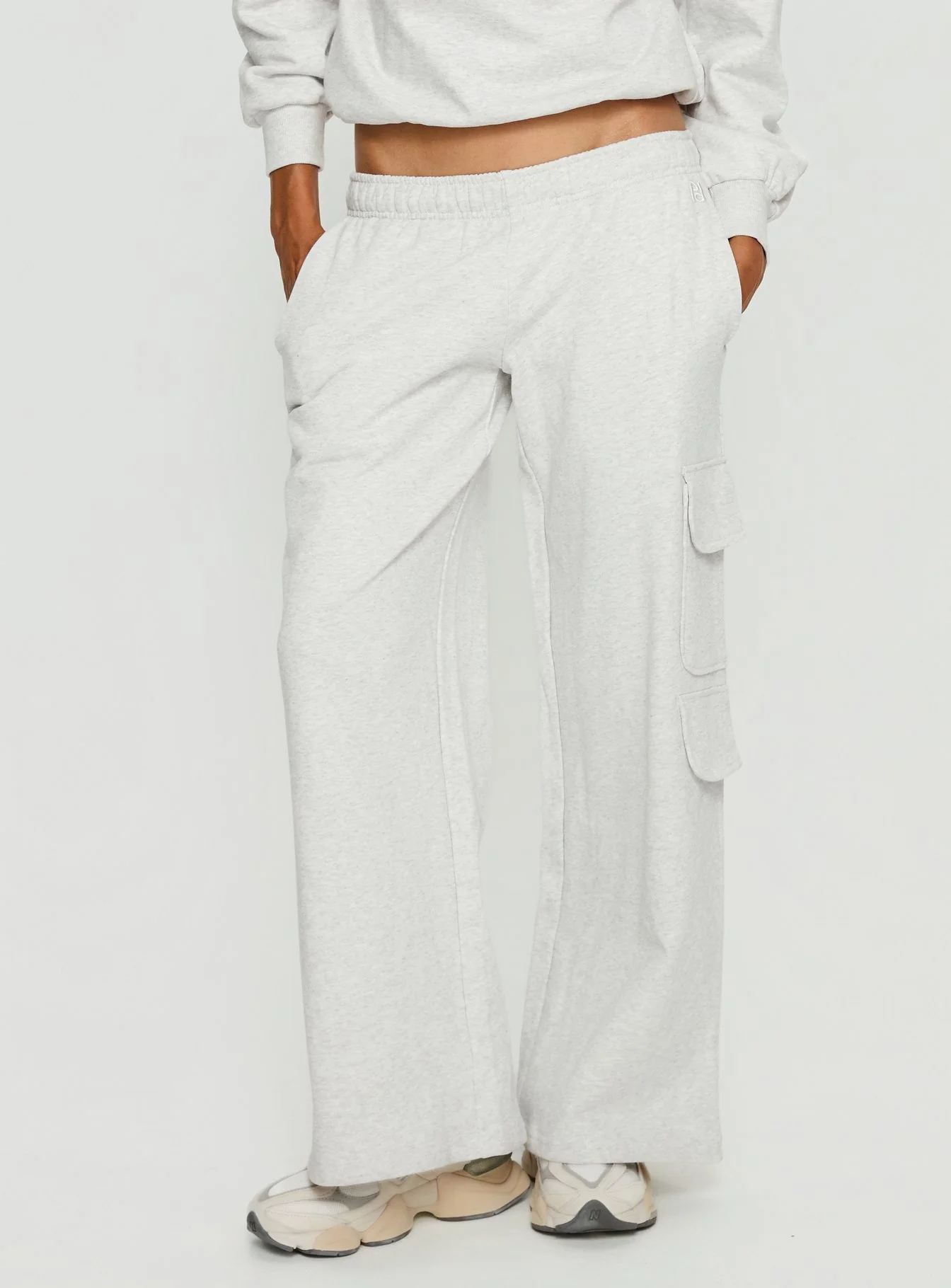 Rozanna Cargo Sweat Pants Grey Marle