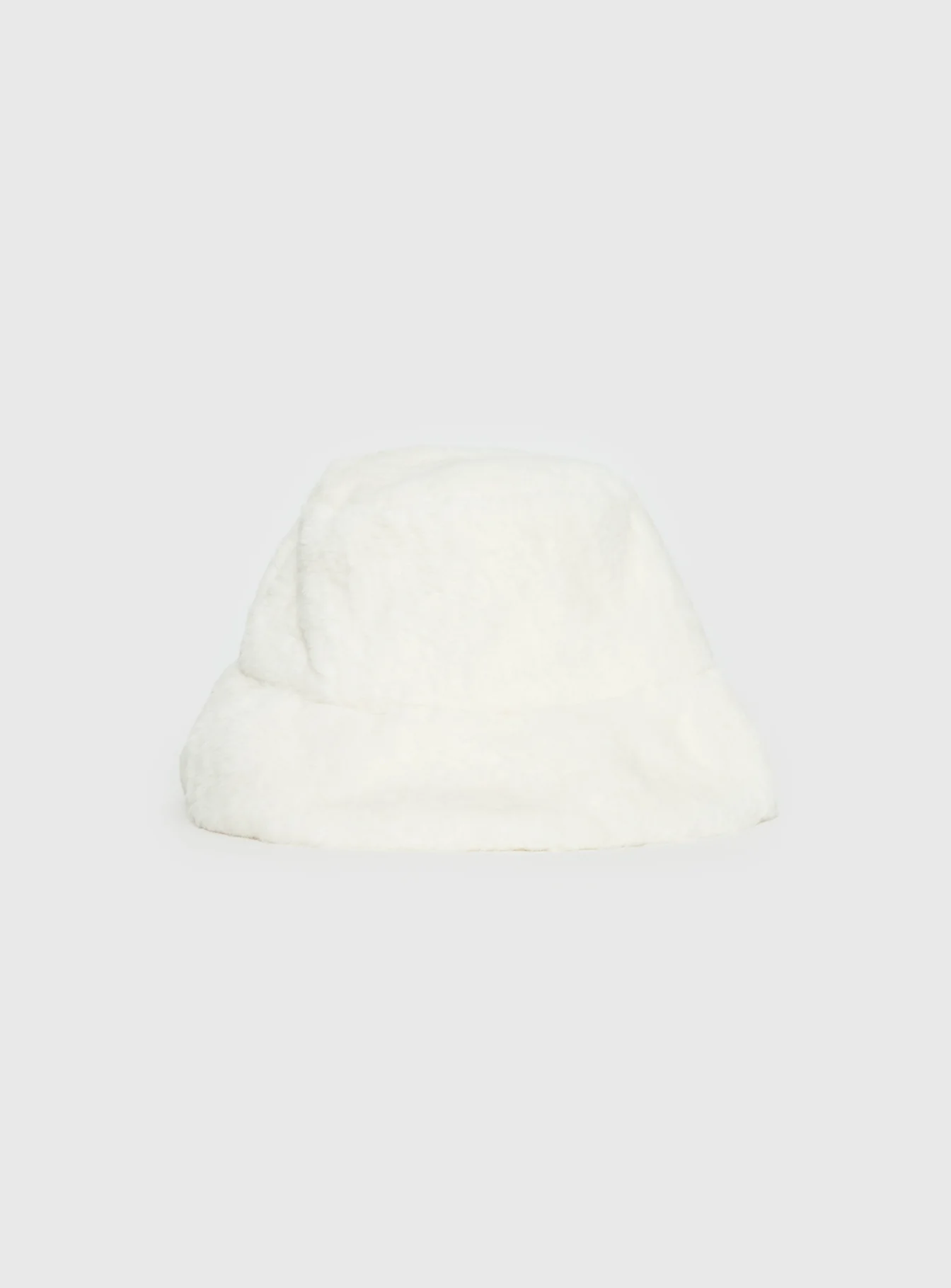 Theo Plush Bucket Hat White