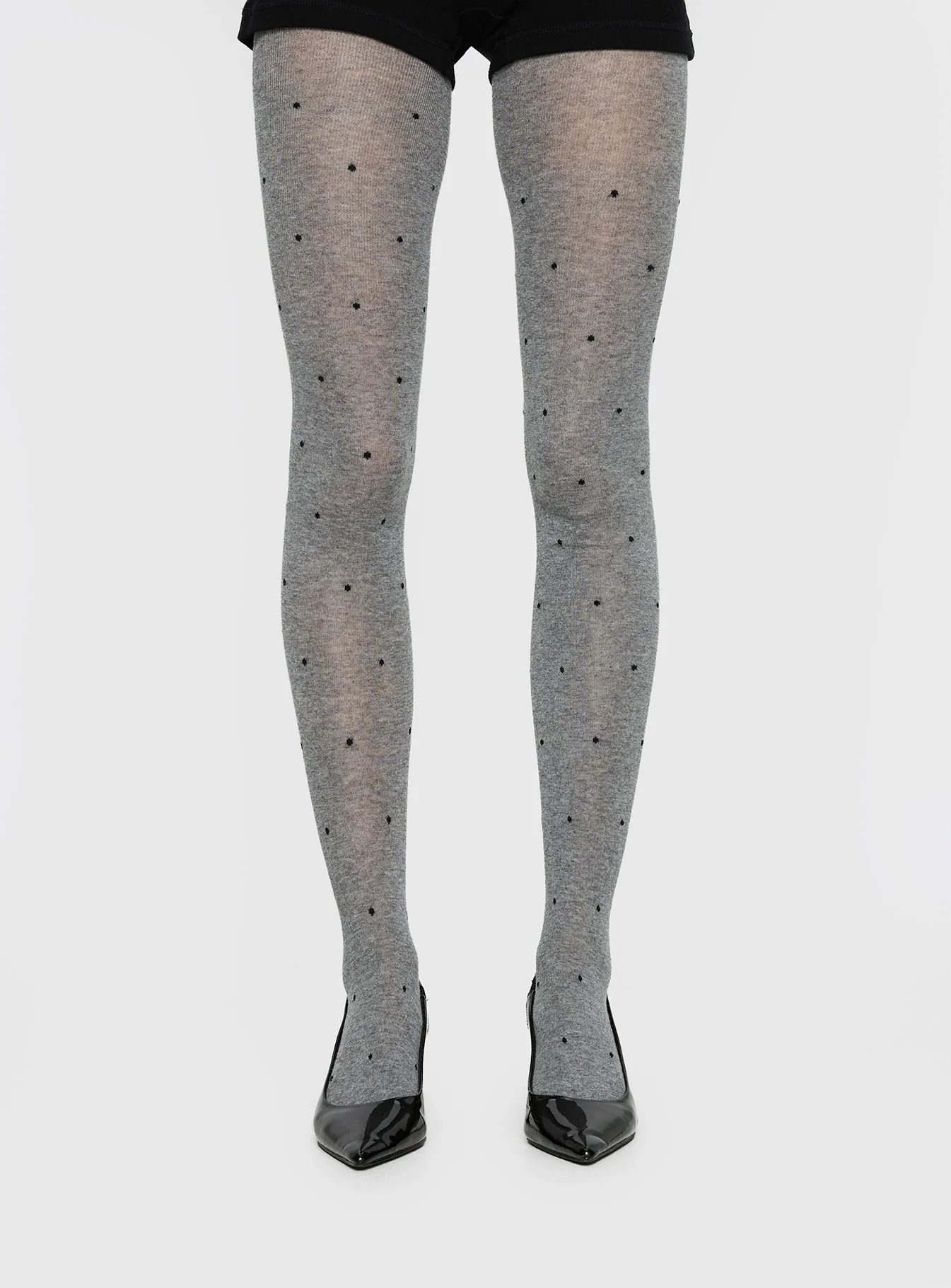 Coretta Tights Grey / Black Polka