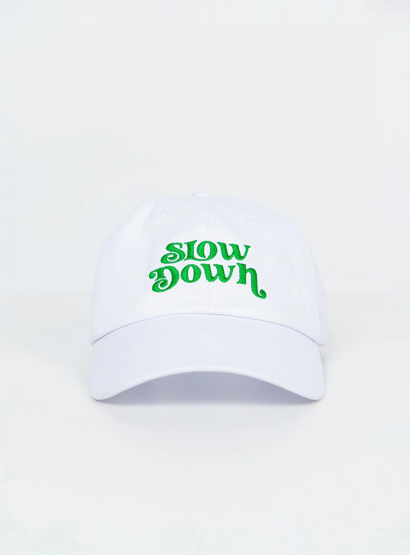 Slow Down Dad Cap White