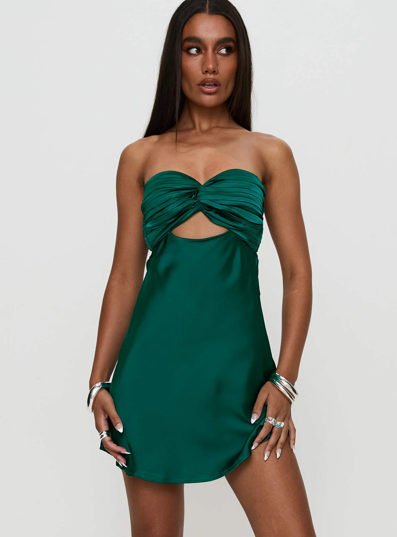 Faviola Mini Dress Emerald